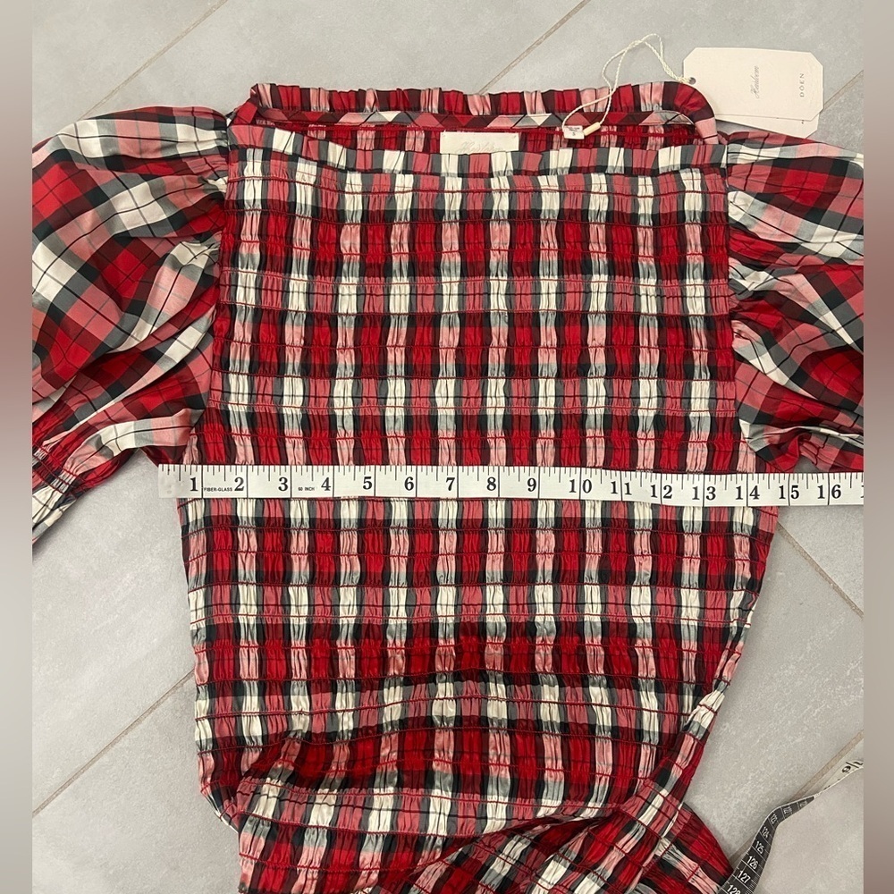 NWT DOEN Raquella Dress Rouge Adaline Plaid Size Small - Picture 5 of 11
